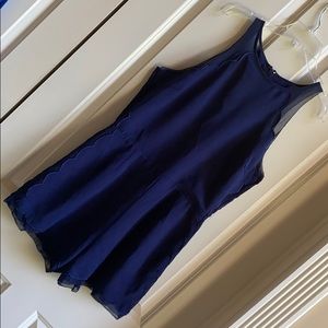 Navy Romper with Sheer Edge Detail !! VERY CUTE!!